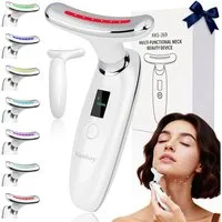 Vashoy Gesichtsmassagegerät Schönheitsapparat 45°C Beauty-Gesichtsgerät Mit EMS für Gesichtspflege, 7 Massagemodi & LED-Therapie 1-tlg., Beautygeschenk, Anti Aging, EMS, Vibration,Rotlichttherapie, Ideal für die tägliche Pflegeroutine,Geschenke für D