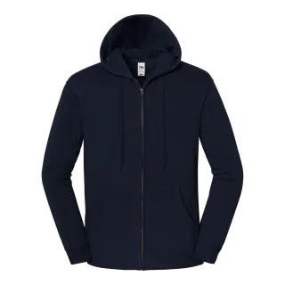 Fruit of the Loom - "Iconic Premium" Hoodie mit durchgehendem Reißverschluss für Herren (Marineblau)