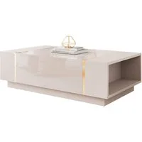 Lookway Couchtisch ONYX Kaschmir Hochglanz – Moderner Wohnzimmertisch (1x Tisch), Breite: 104 cm