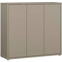 FORTE Schuhschrank Alice Springs, Schuhschrank, Platz für 20 Paar Schuhe, 3 Türen (B/H/T 109,2/99,1/34,9 cm) Stauraumschrank, Mehrzweckschrank, grifflose Front, Push to open