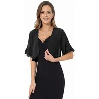 Zaewry Bolero Damen-Chiffon-Schal,Leicht Luftig, transparente Stola Halbarm Chiffon Coverup,für Abendkleider, Hochzeiten & festliche Anlässe