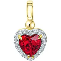 Firetti Herzanhänger Schmuck Geschenk Gold 375 Halsschmuck Anhänger Herz, mit Zirkonia (synth)