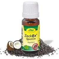 cdVet Zeckenschutzmittel ZeckEx SpotOn, 10 ml, 100% Natur, ergiebig (10ml ausreichend für eine Saison)