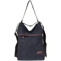 Frentree Schultertasche Canvas Damen Umhängetasche 3in1 Rucksack Handtasche, Anti Diebstahl, Vintage Hobo Tasche Schultertasche für Alltag Büro Schule Einkauf