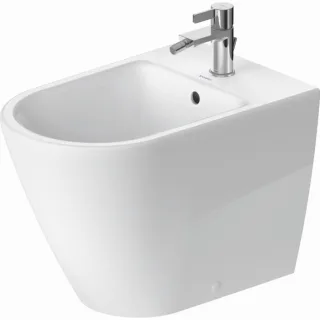 Duravit D-Neo Stand-Bidet 2295100000 37x65cm, mit Hahnloch, Überlauf, Hahnlochbank, weiß