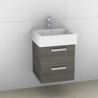Artiqua 411 Waschtischunterschrank für Vero 045450 Graphit Struktur quer, 411-WU2L-D17-7070-401 411-WU2L-D17-7070-401