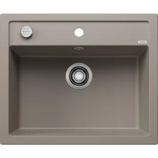 Blanco DALAGO 6 Spüle 517320 61,5 x 51 cm, PuraDur tartufo, Ablauffernbedienung mit Drehbetätigung