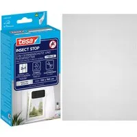 tesa Fliegengitter-Gewebe 2-in-1 Sonnenschutz- und Fliegengitter Premium für Fenster, (Packung, 1-St., Fliegennetz, Klettband), INSECT STOP Fliegen Netz ohne Bohren - 130 cm x 150 cm