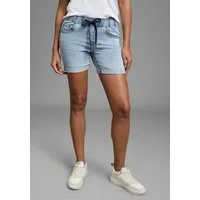 Arizona Jeansshorts figurnah, normale Leibhöhe, mit Bindebändern am Bund