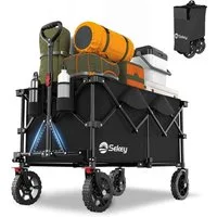 Sekey Bollerwagen Faltbar Handwagen Klappbar Transportwagen 200L 200KG Einkaufstrolley, Kompakt faltbar, spart Platz – ideal für Ausflug, Reise, Party
