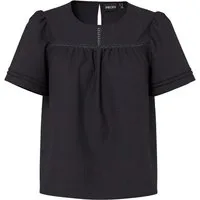 pieces Blusenshirt PCSIKKA SS TOP WVN NOOS BC mit Puffärmeln