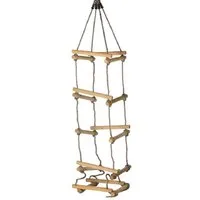 Gartenpirat Strickleiter mit 5 Ebenen 2 m mit Holzsprossen Strickleiter für Kinder