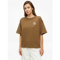 s.Oliver Kurzarmshirt T-Shirt Oversized Baumwoll-T-Shirt mit Print
