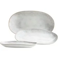 MÄSER Servierplatte Frozen, Servierplatten-Set, Steinzeug, Steinzeug, (Set, 3-tlg)