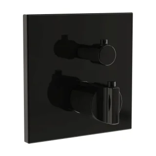 VitrA Suit Thermostat-Einhebel-Brausearmatur V-Box Unterputzmontage Schwarz Hochglanz,A4287339 A4287339