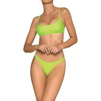 Obsessive Push-Up-Bikini Elastischer Damen Bikini Neon Top mit Rückenverschluss und elastisch T