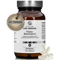 QIDOSHA Trans-Resveratrol mit Piperin Kapseln, 60 St., 37 g, 500 mg Trans-Resveratrol mit Piperin