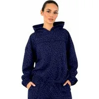 Smilodox Hoodie Siara, Oversize Leo-Print, Kapuzenpullover mit Kordelzug, Streetwear Oversize, Leo-Muster, weiches Material, Homewear