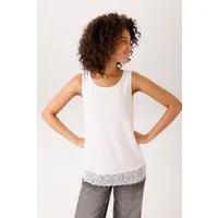 Aniston CASUAL Tanktop mit gewellter, elastischer Spitzenborte am Saum - NEUE KOLLEKTION
