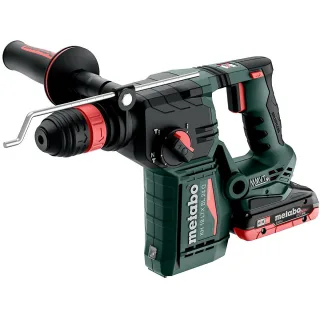 Metabo Akku-Kombihammer KH 18 LTX BL 24 Q mit Metabo-Quick-Wechselfutter - metaBOX 165 L - 18V 2x4Ah - 601714800