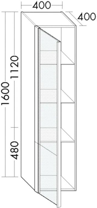 Burgbad Hochschrank Lavo 2.0 1600x400x400 Eiche Dekor Silber, HSNN040RF6029 HSNN040RF6029