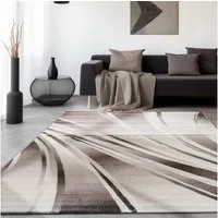 SIMPEX24 Designteppich Abstrakt Wellen Design, Läufer, Höhe: 12 mm, Kurzflor Teppich Wohnzimmer Abstrakt Wellen Design Verschidene Größen