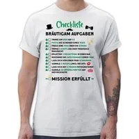 Shirtracer T-Shirt Checkliste Bräutigam Aufgaben JGA JGA Männer
