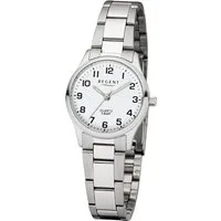 Regent Quarzuhr F-1327 - 3125.44.99, Armbanduhr, Damenuhr, Edelstahlarmband, analog