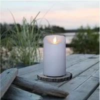 STAR TRADING LED-Kerze mit bewegter Flamme - Kunststoff - H: 12,5cm - Timer - outdoor