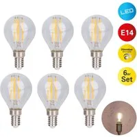 näve LED-Leuchtmittel Daffy, E14, 6 St., Warmweiß, 6er Set, dimmbar, 2700 Kelvin