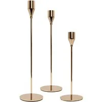 Intirilife Kerzenständer (Set, 3 St., 3x Kerzenständer), Kerzenständer 3 Set Metall Kerzenhalter für Stabkerzen 33/28/23cm