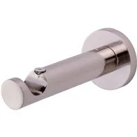 MDEKOR Gardinenstangenhalter für Gardinenstange 19 mm, Wandträger 1-läufig Edelstahloptik P-TYP