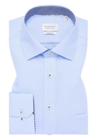 ETERNA - Original Shirt Popeline verkürzter Arm (59 cm) hellblau - Gr. - 45/Langarm - 65cm
