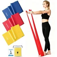 inschimmer Trainingsbänder Fitnessbänder 3er-Set Gymnastikband für Muskelaufbau Yoga Pilates