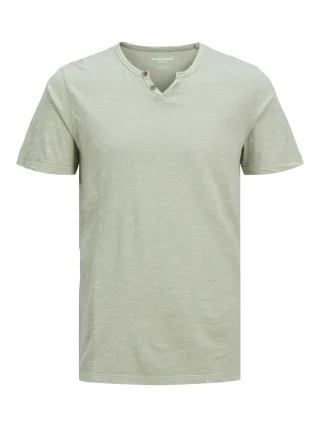JACK&JONES - JJESPLIT NECK TEE SS NOOS Iceberg Green - Gr. - S