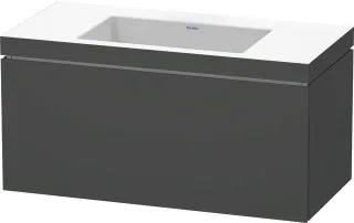 Duravit L-Cube c-bonded Set wandhängend Graphit Matt 1000x480x500 mm - LC6918N4949 LC6918N4949