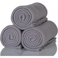 Wohndecke 3 St. A3A Oeko-Tex Polar Fleecedecken Couch anthrazit 130x160cm weich, ALCLEAR
