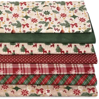 Patchwork- und Quiltpaket "X-Mas Country", natur-color