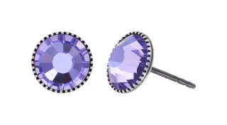 konplott - Ohrstecker - Black Jack lila