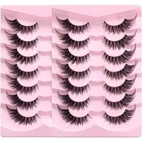 KINSI Bandwimpern Fuchs-Augen Wimpern Natural Look,Geschwungene & Voluminöse Wimpern, 2 tlg., Tages- & Abendmake-up