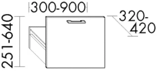 Burgbad Auszug System 30 Preisgruppe 4 Sana 460x450x450 Eiche Tabak, AW4580F6333 AW4580F6333