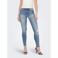 ONLY Ankle-Jeans ONLBLUSH – Ankle-Jeans mit Destroyed Look für trendige Outfits Abriebeffekte, modisch, skinny fit, Rundhals, regular fit