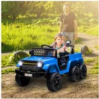 AIYAPLAY Elektro-Kinderauto Elektroauto für Kinder, 4WD/2WD schaltbare Fahrt auf Auto, Belastbarkeit 30 kg, (1-tlg), 2,5-4 km,h, für 3-8 Jahre Kinder, Hellblau