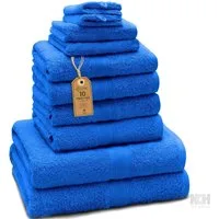 NatureMark Handtuch Set 10 tlg. Frottier Handtuch-Set, 100% Baumwolle (10-St), 4X Handtücher, 2X Duschtücher, 2X Gästetücher, 2X Waschhandschuhe