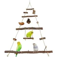 halmland Vogelspielplatz Hängender Vogelspielplatz für Vögel – Spiel- und Klettermöglichkeiten