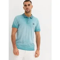bonprix Poloshirt Kurzarm, Polokragen, ausgewaschene Optik, aus Baumwolle