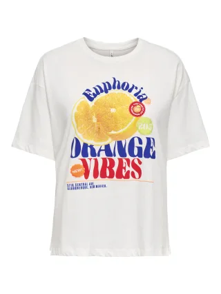ONLY - ONLBOLETTE S/S TOP BOX CC JRS Cloud Dancer - Gr. - L