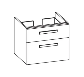Artiqua 415 Waschtischunterschrank für Pro A 813958 Quarzgrau Matt Select, 415-WU2L-3-L29-7163-173 415-WU2L-3-L29-7163-173