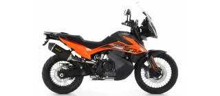Sport Auspuff Arrow Race-Tech Aluminium BLACK +Carbonendkappe KTM 890 Adventure /R Bj.2021-2024 +ABE