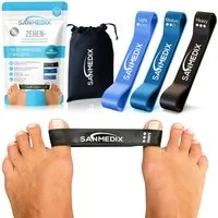 Sanmedix Zehenspreizer Hallux Valgus Korrektur Trainingsband für den Zeh, für Damen & Herren zur Schmerzlinderung von Ballenzehen